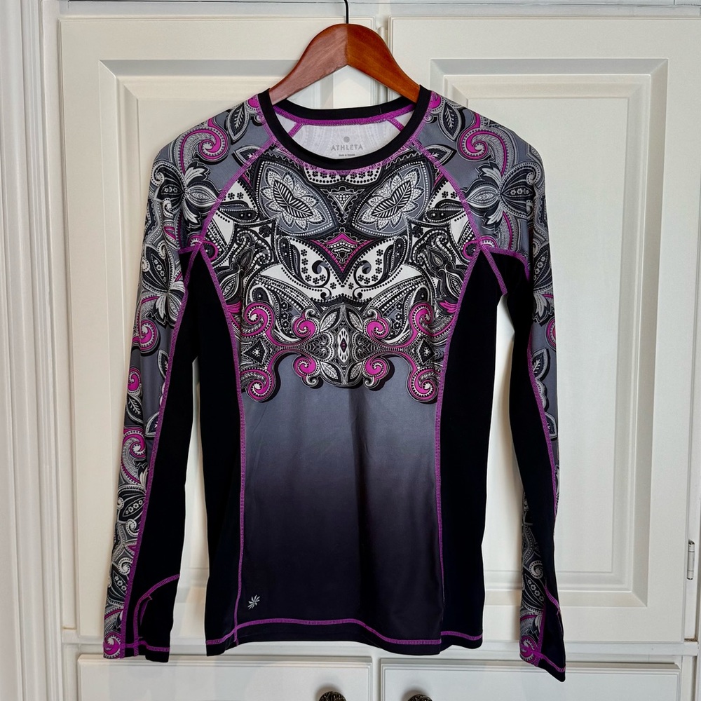 Athleta Women's Purple Mandana Long Sleeve Jersey Top Brand New
